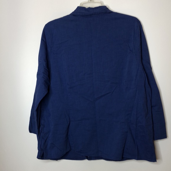 Croft & Barrow Womens Blue Button Down Front Long Sleeves 2X PLUS SIZE - Picture 9 of 9